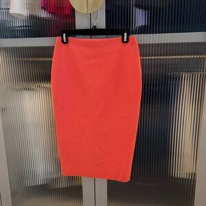 Coral Pencil Skirt